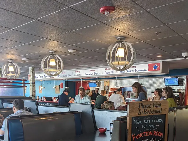 The interior of a diner and lounge restaurant in Portsmouth, New Hampshire.