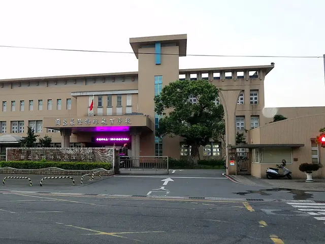 The exterior entrance of a special education school building, with no people visible.