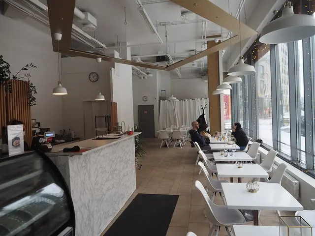 Interior dining area of a Thai restaurant.