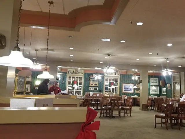 The interior of a cafeteria-style restaurant in Newport News, Virginia.