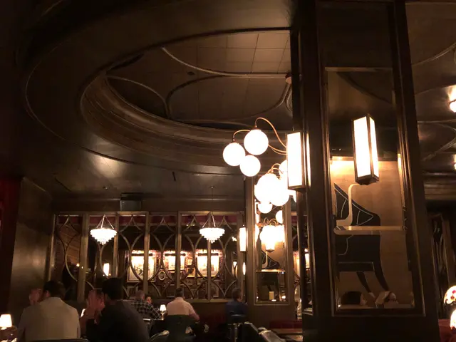 The interior of a steakhouse and bar.