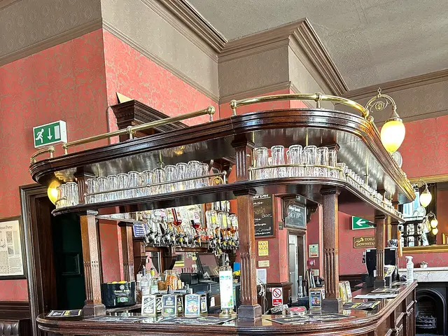 Upstairs interior of the John Snow pub.