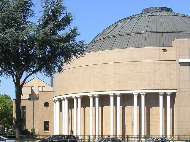 Exterior of the Christus-Kathedrale, a domed Pentecostal church building in Karlsruhe, Germany.