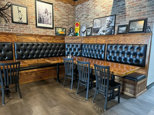 The interior of a pizzeria in Indianapolis, Indiana.